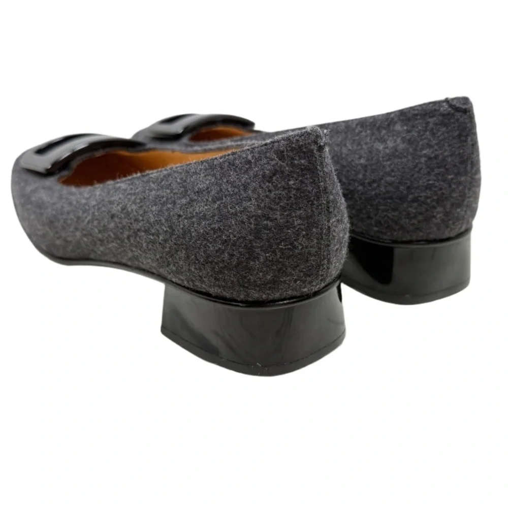 COACH | New Darby Wool Flats 7B Preppy Classic Formal Office Italian Shoes Mules - Picture 3 of 15